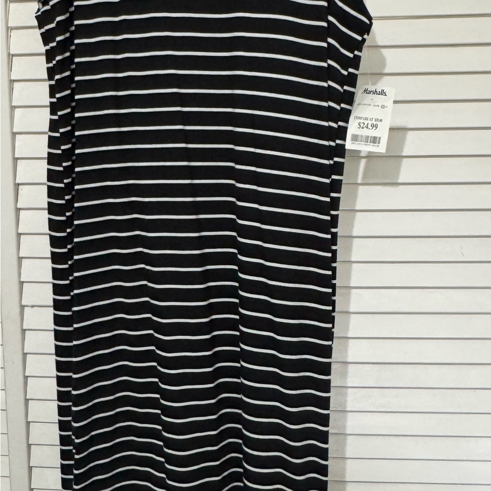 Black and White Striped Dress